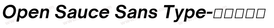 Open Sauce Sans Type字体转换